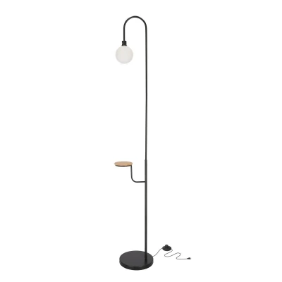 Stojacia škandinávska lampa VANITY - 1xG9, 40W, čierna / biela