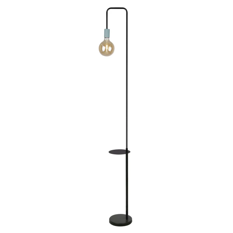 Stojacia industriálna lampa VIPER - 1xE27, 40W, čierna / zelená