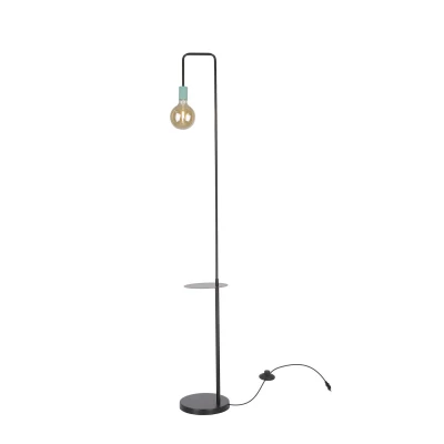 Stojacia industriálna lampa VIPER - 1xE27, 40W, čierna / zelená