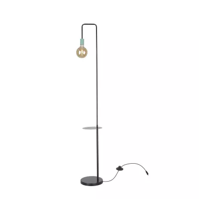 Stojacia industriálna lampa VIPER - 1xE27, 40W, čierna / zelená