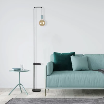 Stojacia industriálna lampa VIPER - 1xE27, 40W, čierna / zelená