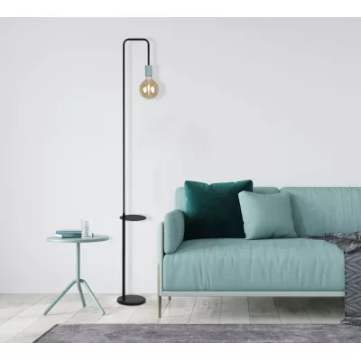 Stojacia industriálna lampa VIPER - 1xE27, 40W, čierna / zelená
