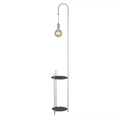 Dizajnová stojacia lampa WALK - 1xE27, 40W, čierna / zelená
