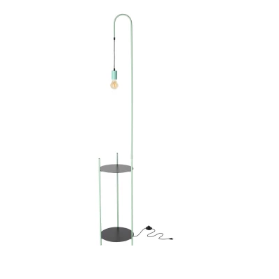 Dizajnová stojacia lampa WALK - 1xE27, 40W, čierna / zelená