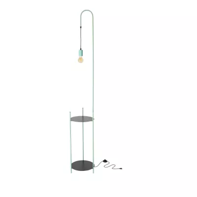 Dizajnová stojacia lampa WALK - 1xE27, 40W, čierna / zelená