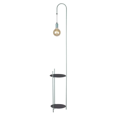 Dizajnová stojacia lampa WALK - 1xE27, 40W, čierna / zelená