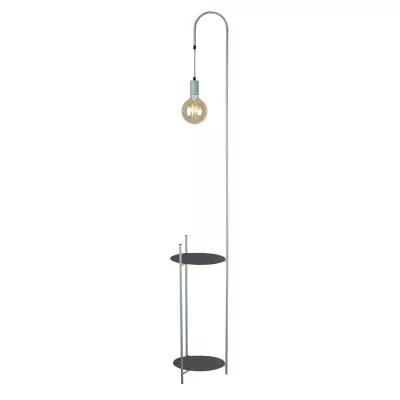 Dizajnová stojacia lampa WALK - 1xE27, 40W, čierna / zelená