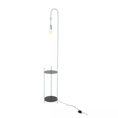 Dizajnová stojacia lampa WALK - 1xE27, 40W, čierna / zelená