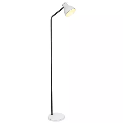 Moderná stojaca čítacia lampa ZUMBA - 1xE27, 40W, biela / čierna