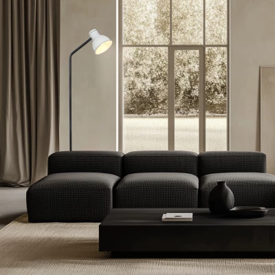 Moderná stojaca čítacia lampa ZUMBA - 1xE27, 40W, biela / čierna