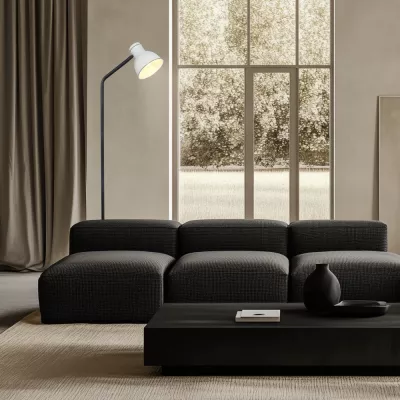 Moderná stojaca čítacia lampa ZUMBA - 1xE27, 40W, biela / čierna