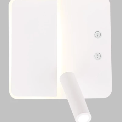 Nástenné moderné LED osvetlenie ALMA - 6W+3W, 4000K (denná biela), biele