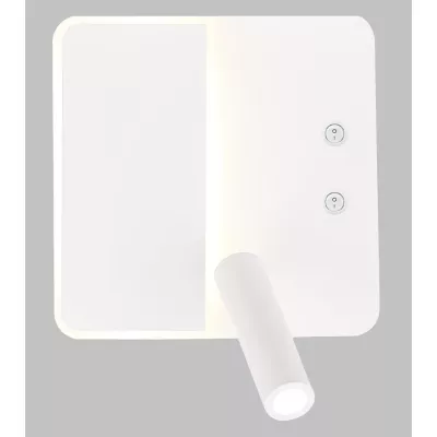 Nástenné moderné LED osvetlenie ALMA - 6W+3W, 4000K (denná biela), biele