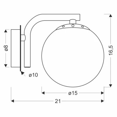 Moderné nástenné osvetlenie AMADEO - 1xE14, 40W, čierne / biele