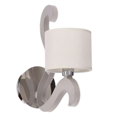 Moderná nástenná lampa AMBROSIA - 1xE14, 40W + LED 6W, 2800K (teplá biela), chrómovaná