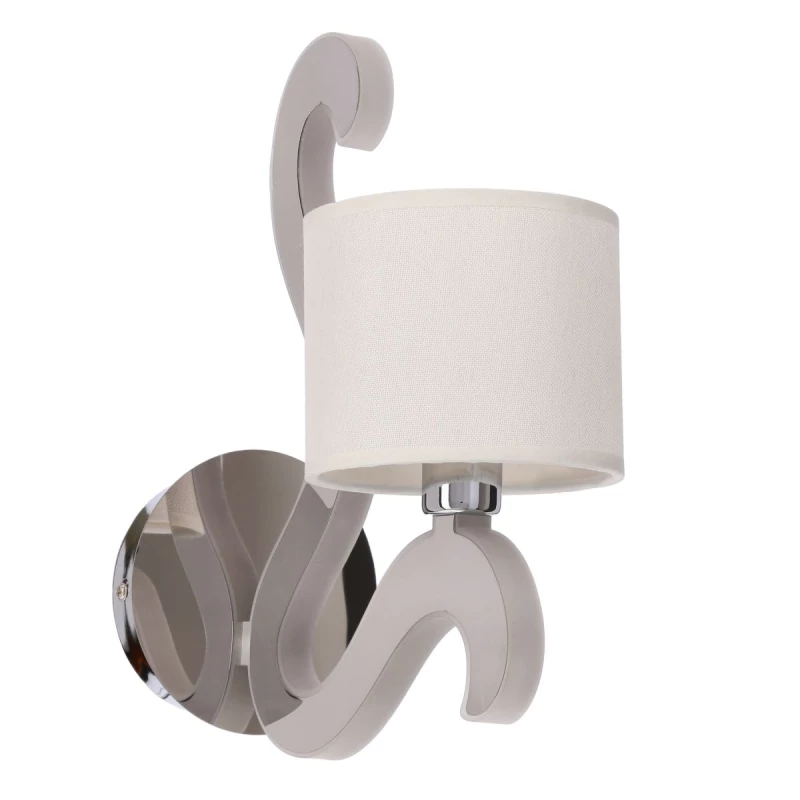 Moderná nástenná lampa AMBROSIA - 1xE14, 40W + LED 6W, 2800K (teplá biela), chrómovaná