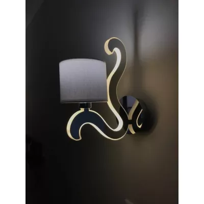 Moderná nástenná lampa AMBROSIA - 1xE14, 40W + LED 6W, 2800K (teplá biela), chrómovaná
