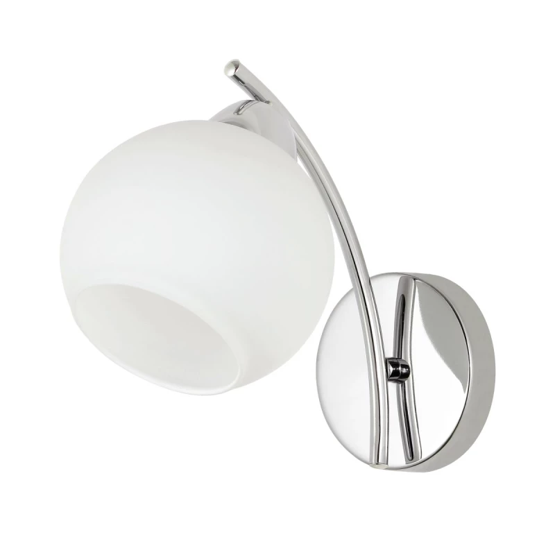 Moderné nástenné osvetlenie AMOS - 1xE27, 40W, chrómované / biele