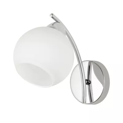 Moderné nástenné osvetlenie AMOS - 1xE27, 40W, chrómované / biele