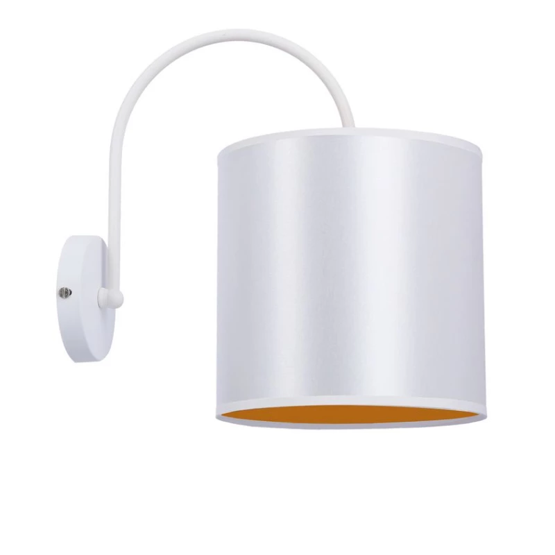 Nástenná moderná lampa ATLANTA - 1xE27, 40W, biela / zlatá