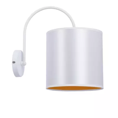 Nástenná moderná lampa ATLANTA - 1xE27, 40W, biela / zlatá