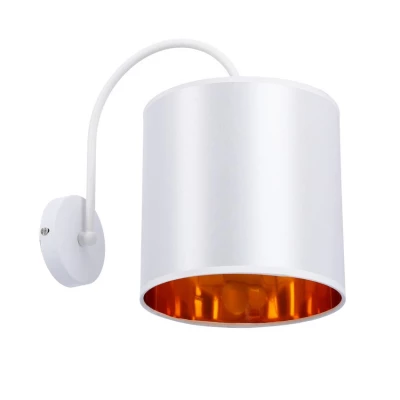 Nástenná moderná lampa ATLANTA - 1xE27, 40W, biela / zlatá
