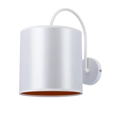 Nástenná moderná lampa ATLANTA - 1xE27, 40W, biela / zlatá