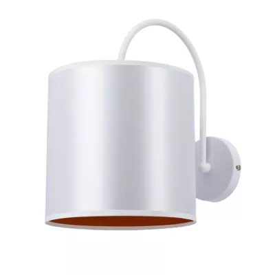 Nástenná moderná lampa ATLANTA - 1xE27, 40W, biela / zlatá