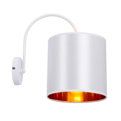 Nástenná moderná lampa ATLANTA - 1xE27, 40W, biela / zlatá