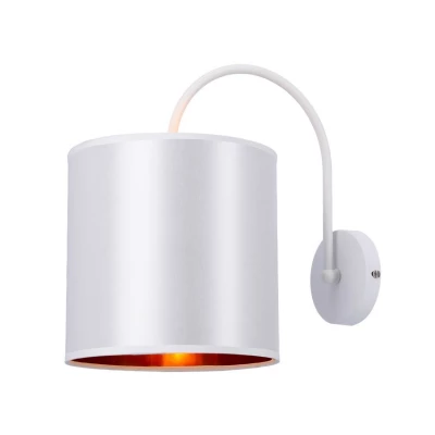 Nástenná moderná lampa ATLANTA - 1xE27, 40W, biela / zlatá