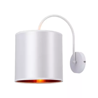 Nástenná moderná lampa ATLANTA - 1xE27, 40W, biela / zlatá