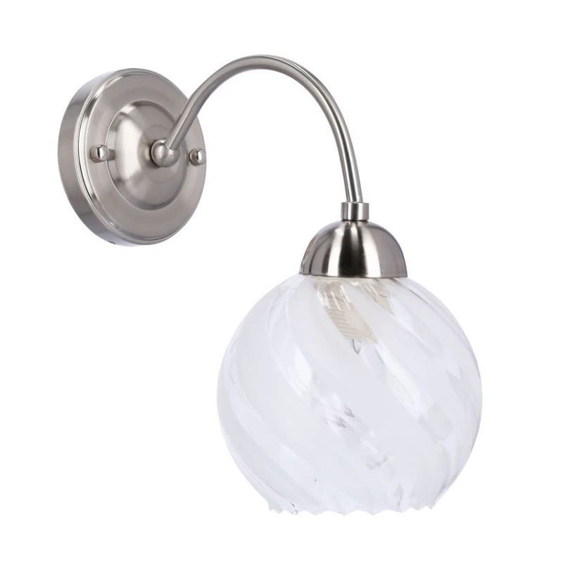 Nástenné moderné osvetlenie BAIDA - 1xE27, 60W, strieborné / číre