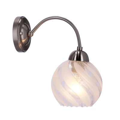 Nástenné moderné osvetlenie BAIDA - 1xE27, 60W, strieborné / číre