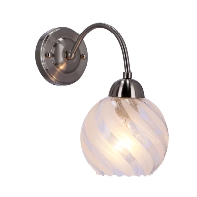 Nástenné moderné osvetlenie BAIDA - 1xE27, 60W, strieborné / číre