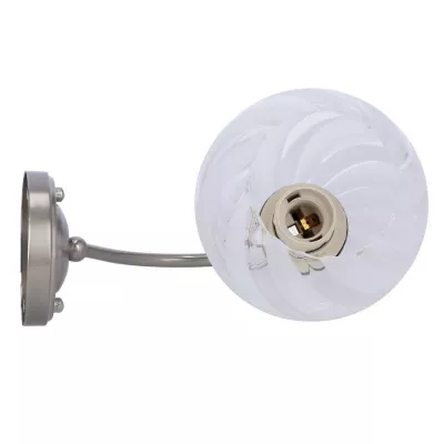 Nástenné moderné osvetlenie BAIDA - 1xE27, 60W, strieborné / číre