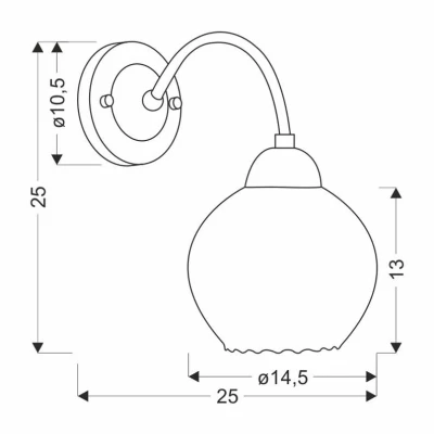 Nástenné moderné osvetlenie BAIDA - 1xE27, 60W, strieborné / číre