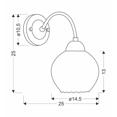 Nástenné moderné osvetlenie BAIDA - 1xE27, 60W, strieborné / číre