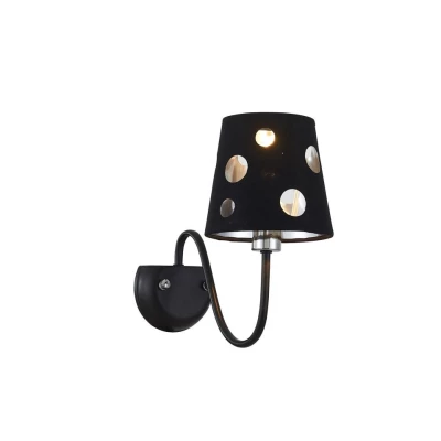Moderná nástenná lampa BATLEY - 1xE14, 60W, čierna