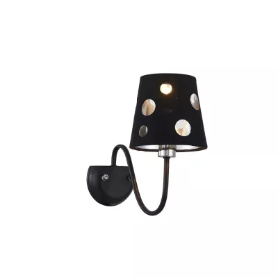 Moderná nástenná lampa BATLEY - 1xE14, 60W, čierna