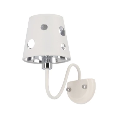 Moderná nástenná lampa BATLEY - 1xE14, 60W, biela