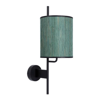 Moderná nástenná lampa BENDI - 1xE27, 40W, čierna / zelená