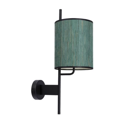 Moderná nástenná lampa BENDI - 1xE27, 40W, čierna / zelená