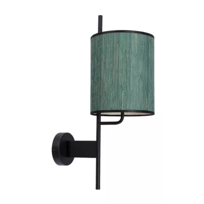 Moderná nástenná lampa BENDI - 1xE27, 40W, čierna / zelená