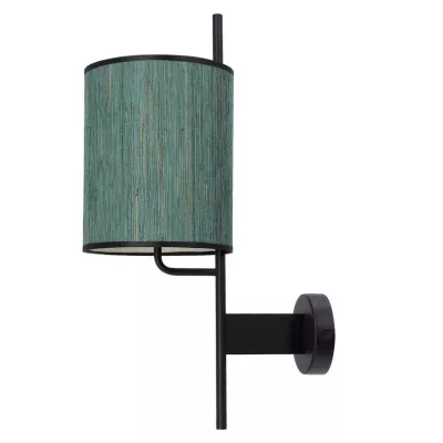 Moderná nástenná lampa BENDI - 1xE27, 40W, čierna / zelená