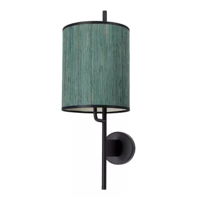 Moderná nástenná lampa BENDI - 1xE27, 40W, čierna / zelená