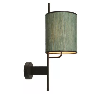 Moderná nástenná lampa BENDI - 1xE27, 40W, čierna / zelená