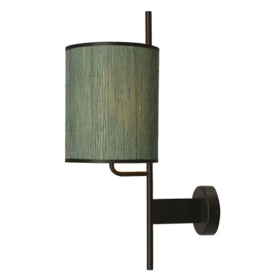 Moderná nástenná lampa BENDI - 1xE27, 40W, čierna / zelená