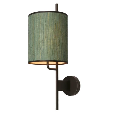 Moderná nástenná lampa BENDI - 1xE27, 40W, čierna / zelená