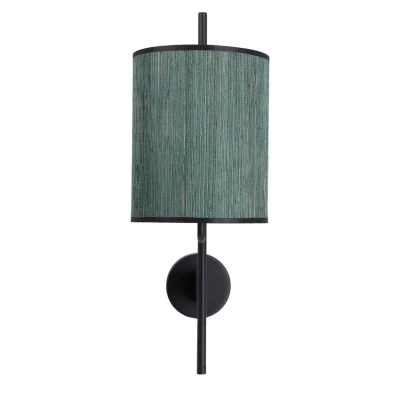 Moderná nástenná lampa BENDI - 1xE27, 40W, čierna / zelená