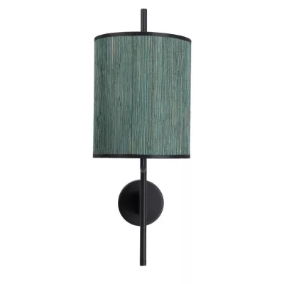 Moderná nástenná lampa BENDI - 1xE27, 40W, čierna / zelená